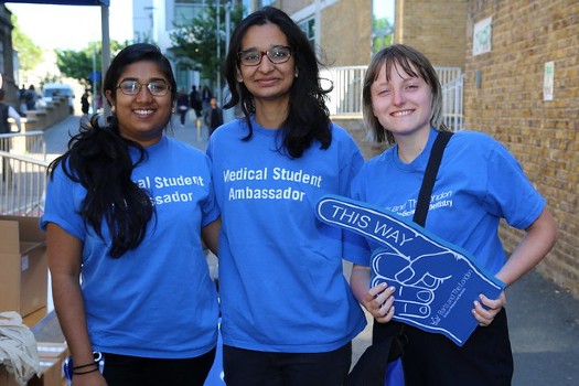 Queen Mary University of London student ambassadors during our open day